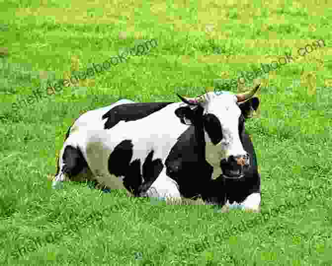 A Black And White Cow With A Doleful Expression, Standing In A Field Of Green Grass Sue The Boo Hoo Moo Cow