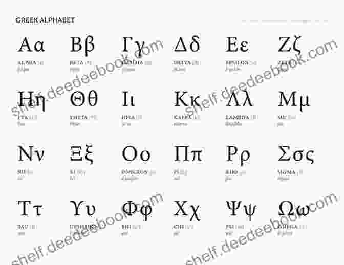A Chart Showing The Greek Letters Quartet, With Their Corresponding Phonetic Values GREEK LETTERS: VOLUME 1 BEFORE (GREEK LETTERS QUARTET)