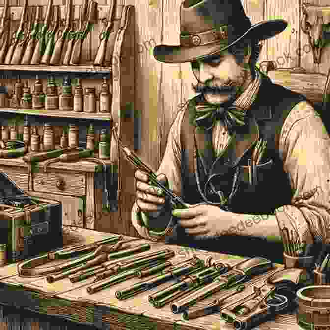 A Close Up Of A Gunsmith Meticulously Crafting A Firearm, Highlighting The Precision And Skill Involved In Creating These Instruments. The Lives Of Guns Jonathan Obert