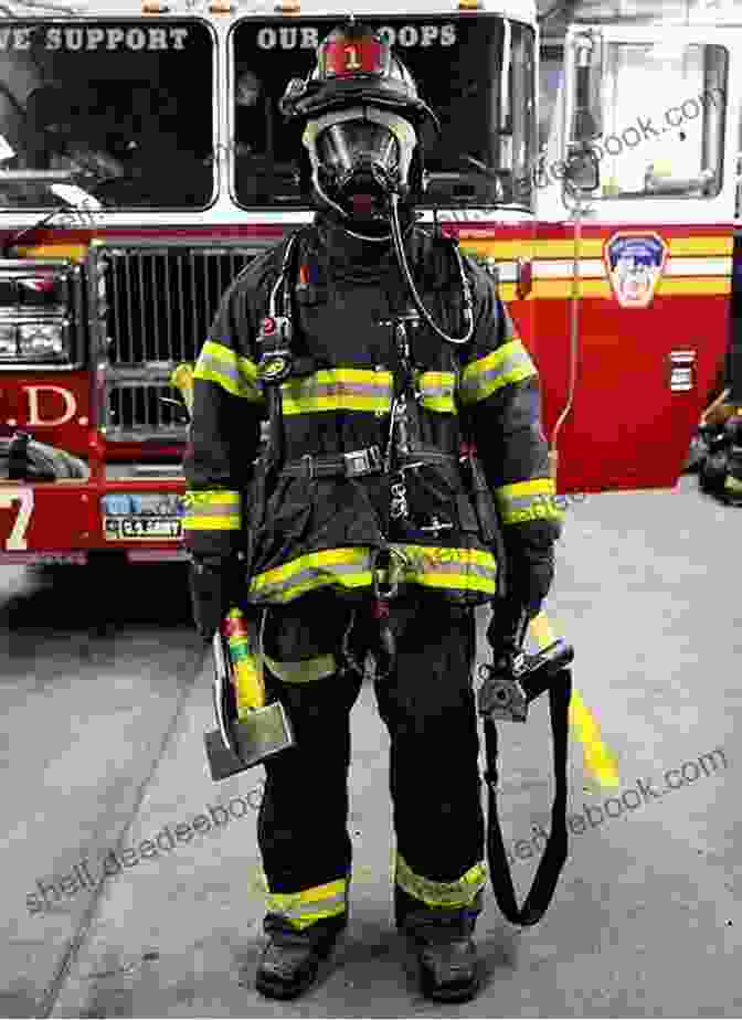 A Firefighter In Full Gear, Standing Next To A Fire Truck Neighborhood Helpers (My World) Dave Croatto