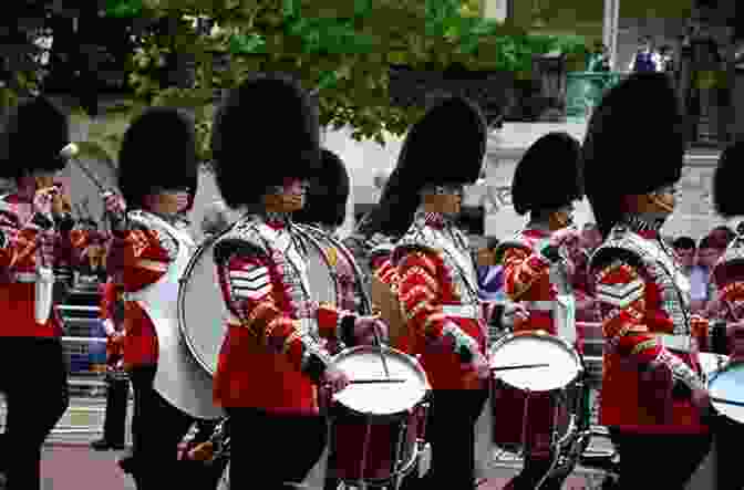 A Group Of People Marching With Drums And Flags March To A Distant Drum