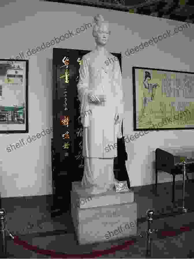 A Modern Statue Honoring Li Qingzhao, Showcasing Her Timeless Elegance And Literary Brilliance. The Rage Of Plum Blossoms