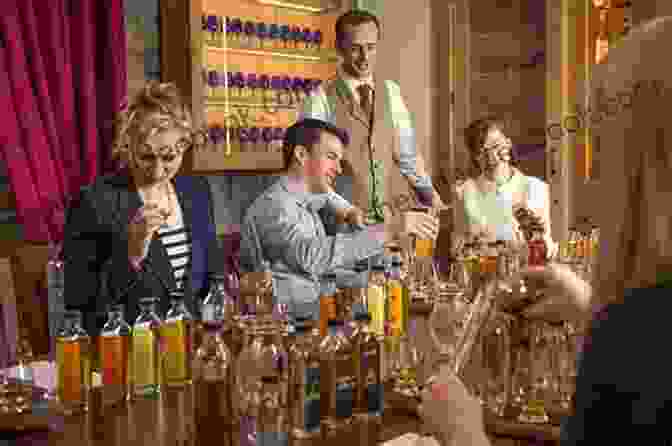A Photograph Of A Whisky Tasting Experience, Showcasing A Group Of People Sampling Different Varieties Of Whisky. Edinburgh Directions Anna Nicholas