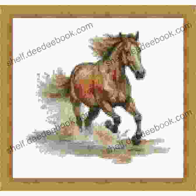 A Vibrant Cross Stitch Pattern Of A Galloping Horse, Captured In Intricate Detail With Colorful Threads. Counted Cross Stitch Patterns: Cross Stitch Patterns Horse Animals 56