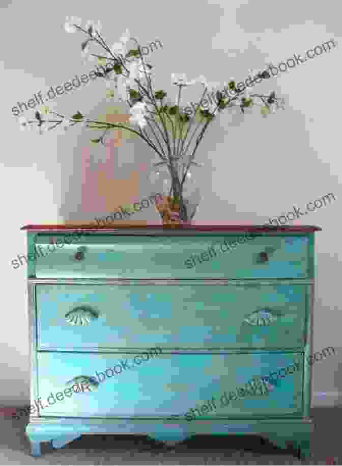 A Wooden Dresser That Has Been Painted A Bright Turquoise Color. Custom Slipcovers Made Easy: Weekend Projects To Dress Up Your DTcor