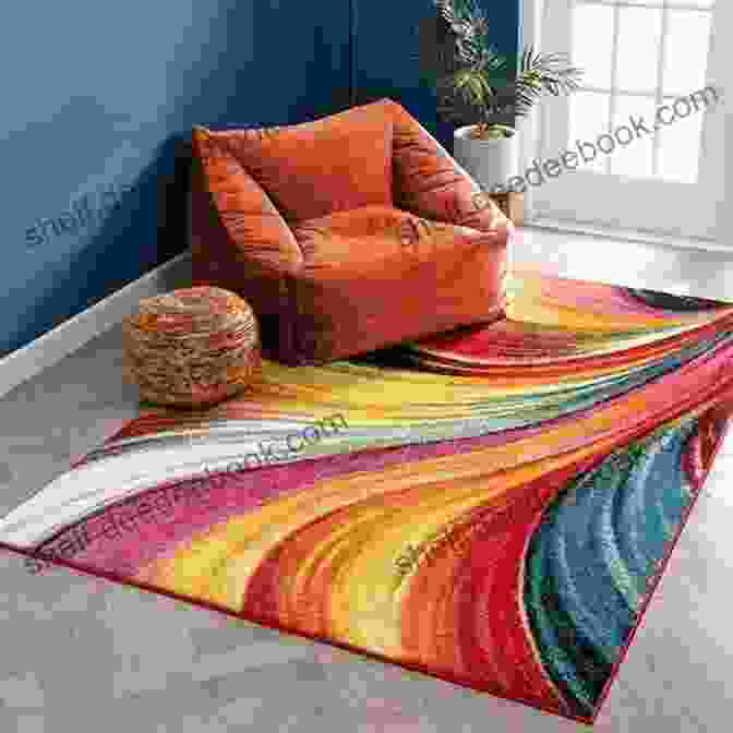 Abstract Painted Canvas Rug With Bold Strokes Of Color Rag Rugs: 15 Step By Step Projects For Hand Crafted Rugs
