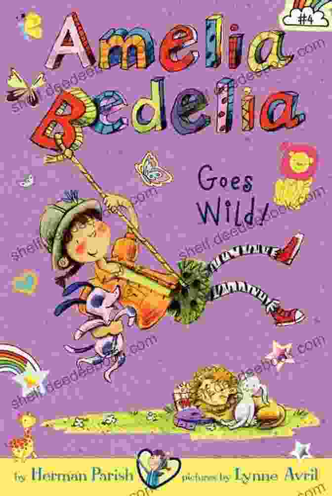 Amelia Bedelia Goes Wild Book Cover, Featuring Amelia Bedelia With A Backpack And A Compass, Standing Beside A Bear And A Deer In The Woods Amelia Bedelia Chapter #4: Amelia Bedelia Goes Wild