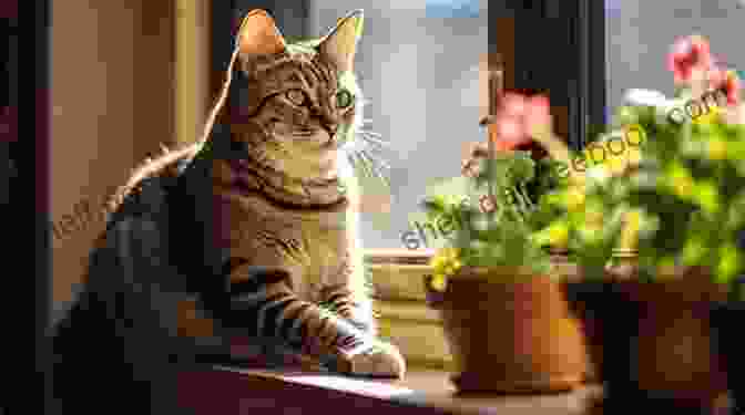 An Alley Cat Perched On A Windowsill In Amsterdam, Its Emerald Eyes Gazing Intently. The Alley Cats Of Amsterdam: A Poetic Portrait Of The Amsterdam Red Light District