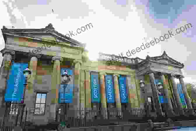 An Elegant Photograph Of The Scottish National Gallery, Showcasing Its Grand Facade And The Statues That Adorn Its Exterior. Edinburgh Directions Anna Nicholas