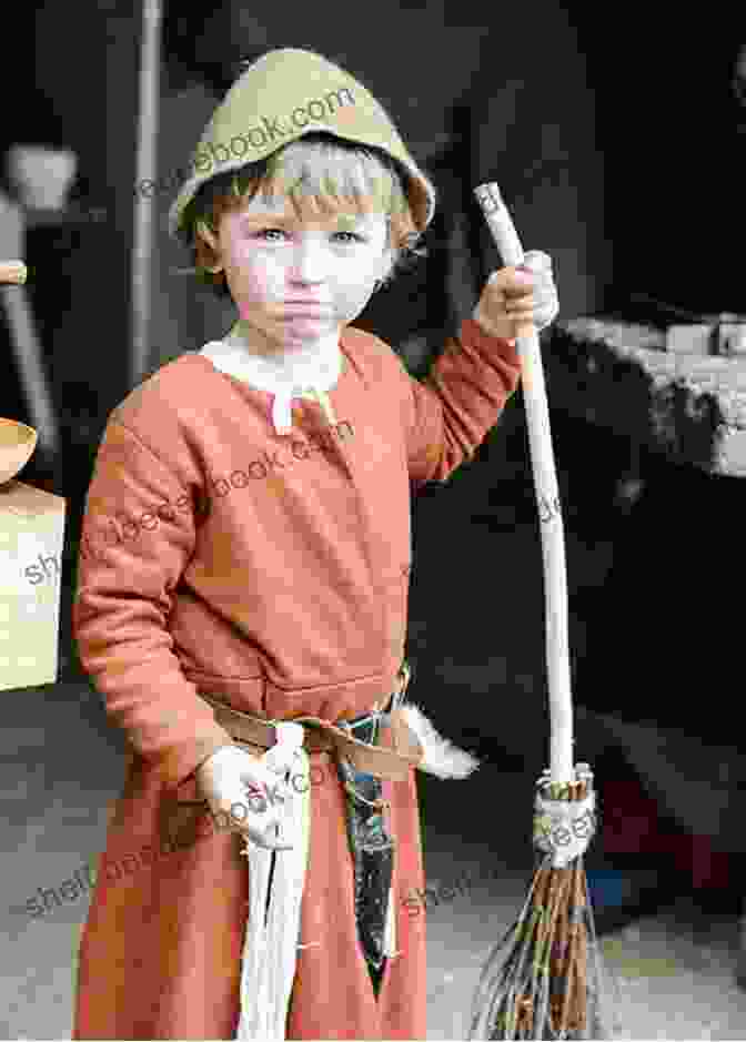 An Illustration Of A Young Boy In Medieval Clothing, Holding A Sword And Shield Made Of Sticks And Straw. Knights Tales: The Knight Of Sticks And Straw (Terry Deary S Historical Tales)