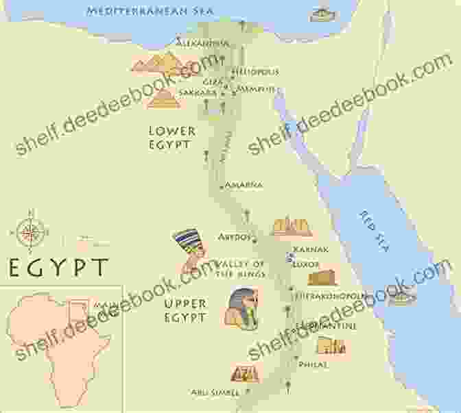 An Intricate Map Of Ancient Egypt, Showcasing The Nile River, Major Cities, And Landmarks, Including The Pyramids Of Giza Egyptian Tales: The Plot On The Pyramid (Terry Deary S Historical Tales)