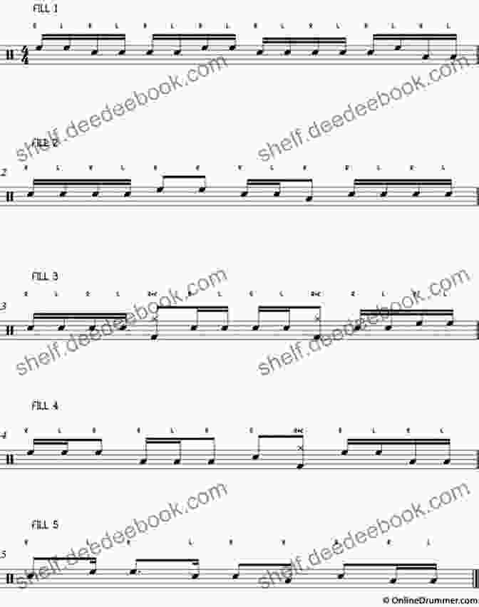Diagram Of A Grooves And Fills Snare Drum Exercise Essential Snare Drum Exercises