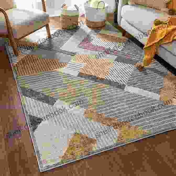 Geometric Woven Rug With Contrasting Colors Rag Rugs: 15 Step By Step Projects For Hand Crafted Rugs