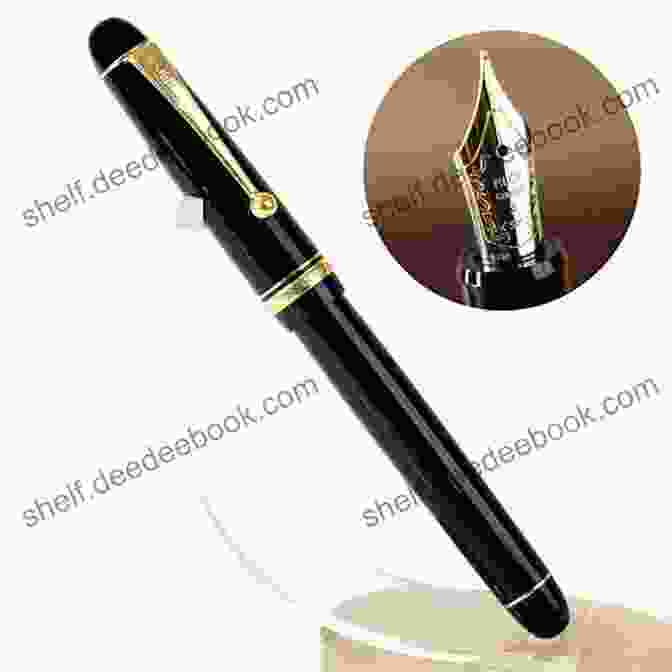 The Marker Dual Sm Charles Fountain Pen In Black With A Gold Plated Clip And A Black Finial. Marker Dual SM Charles
