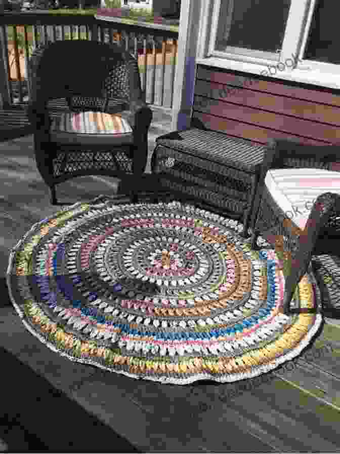 Woven Rug Made From Recycled Plastic Bags With Geometric Pattern Rag Rugs: 15 Step By Step Projects For Hand Crafted Rugs